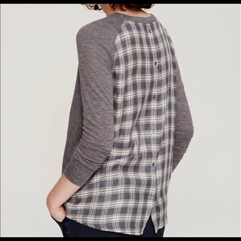 NWT Ann Taylor mixed media top